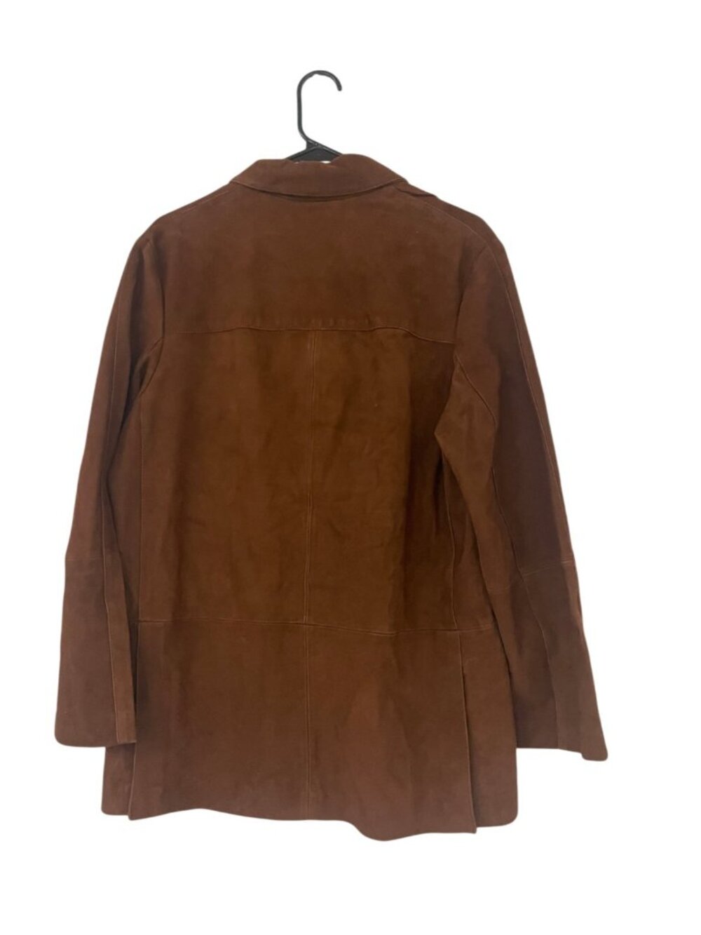 Zara Womens Blazer Jacket Coat Suede Leather M Brown Oversized 1966/244 NWOT - Picture 5 of 14